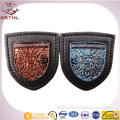 China Custom Debossed Metal Leather Patches for Jeans 2016